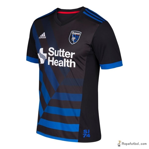 Camiseta San Jose Earthquakes Replica Primera Ropa 2017/18 Azul Negro